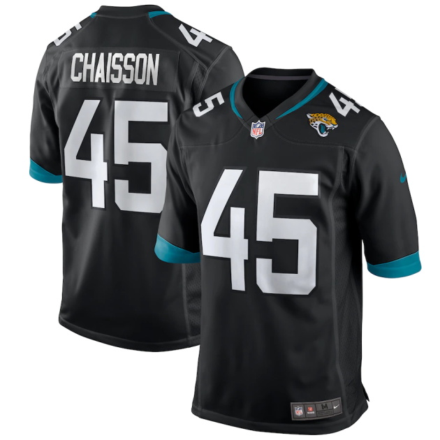 mens nike klavon chaisson black jacksonville jaguars game jersey